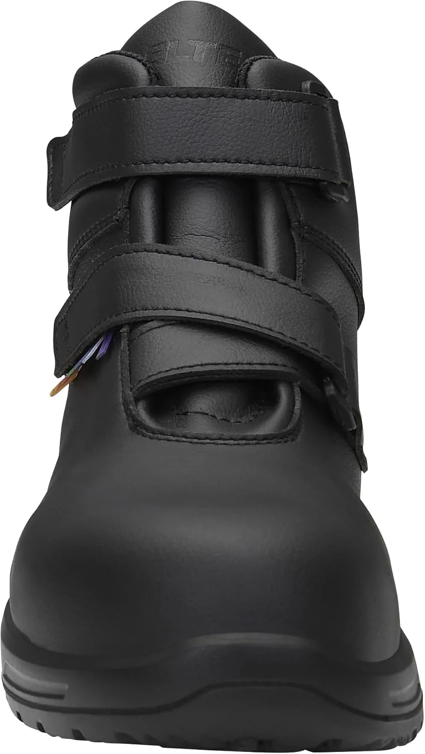 Защитные ботинки ELTEN Brayden XXTM Black Strap Mid ESD S3S, женские и мужские, текстильные, с композитным защитным носком (легче стального), легкие, классические, черный — фото 4