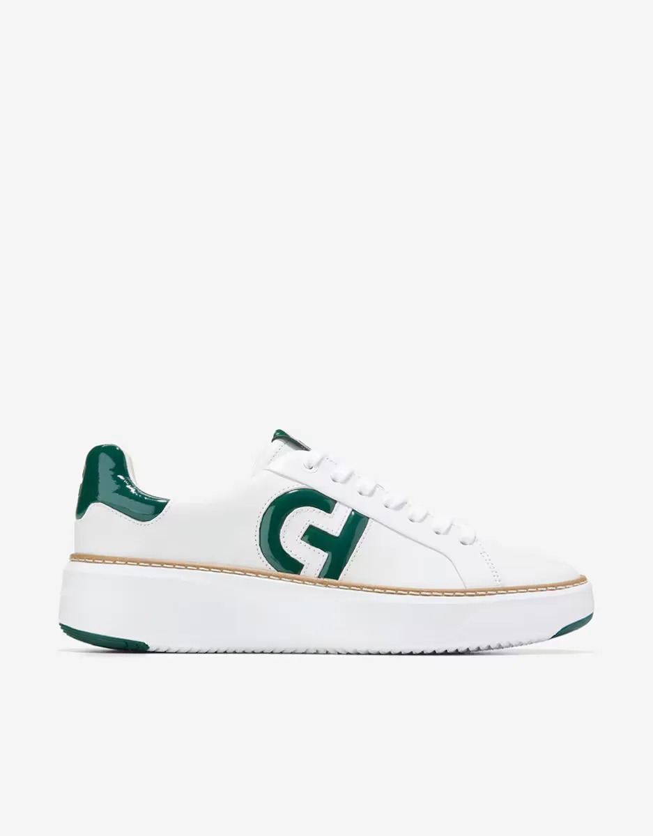 

Женские кожаные кроссовки с лакированными деталями Cole Haan, зеленый