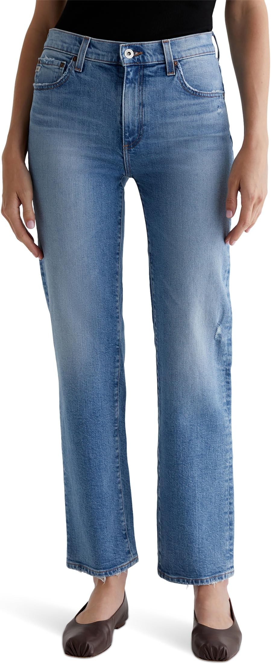 

Джинсы AG Jeans Brinley Mid Rise Straight in 18 Years Oslo, 18 Years Oslo