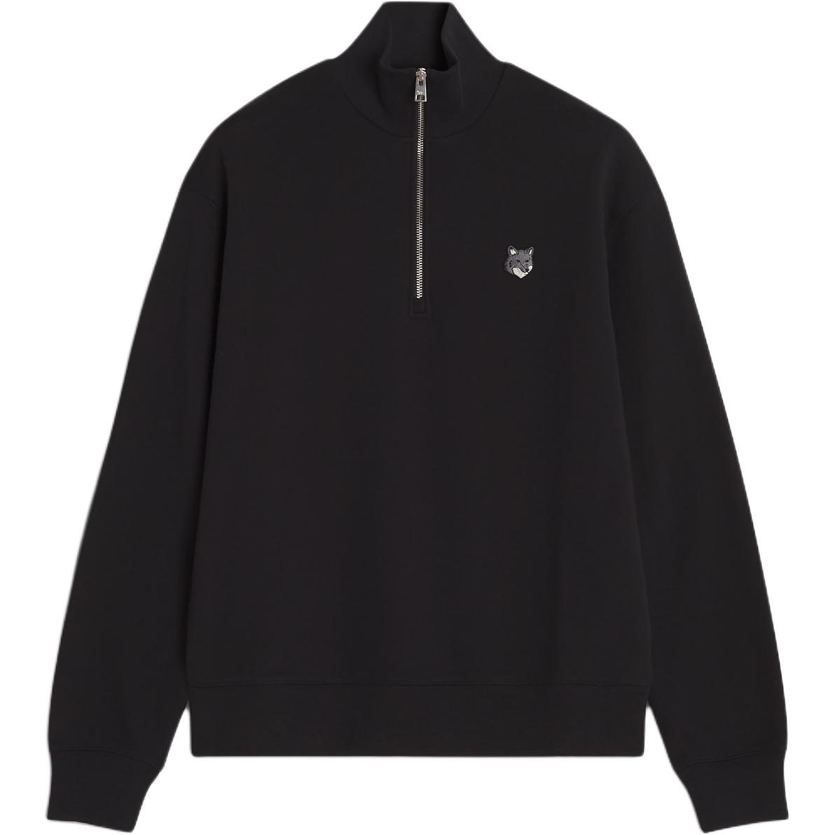 

Maison Kitsune Толстовка Maison Kitsuné с изображением головы лисы на молнии до середины груди