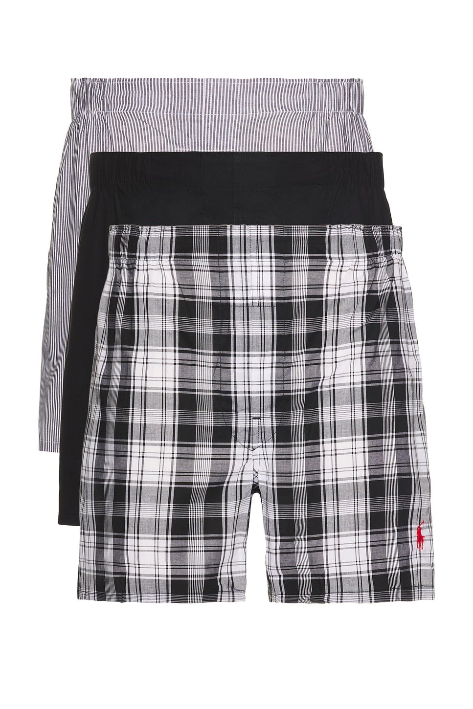 

Классические хлопковые боксеры 3 шт Polo Ralph Lauren, Bengal Stripe, Stockton Plaid, & Polo Black