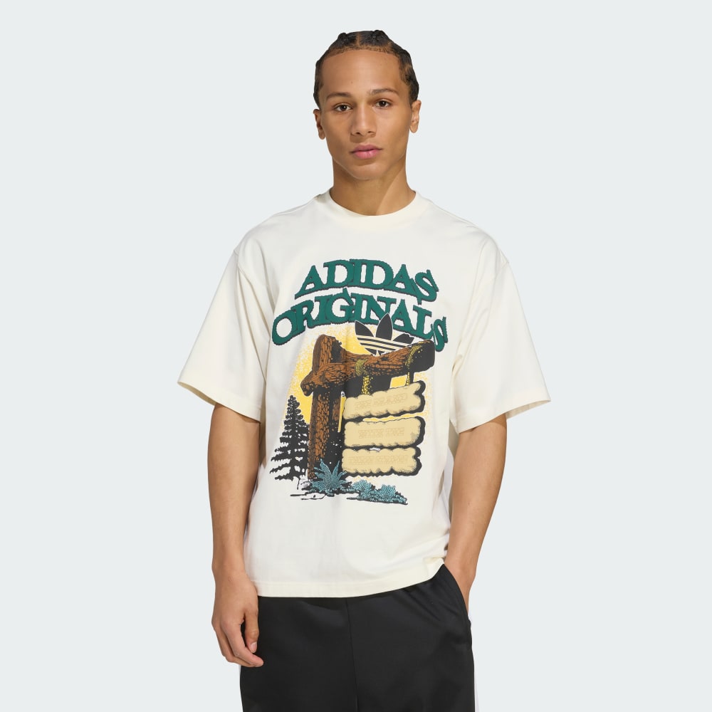

Футболка Adidas Originals Camp Graphic Tee, цвет Off White