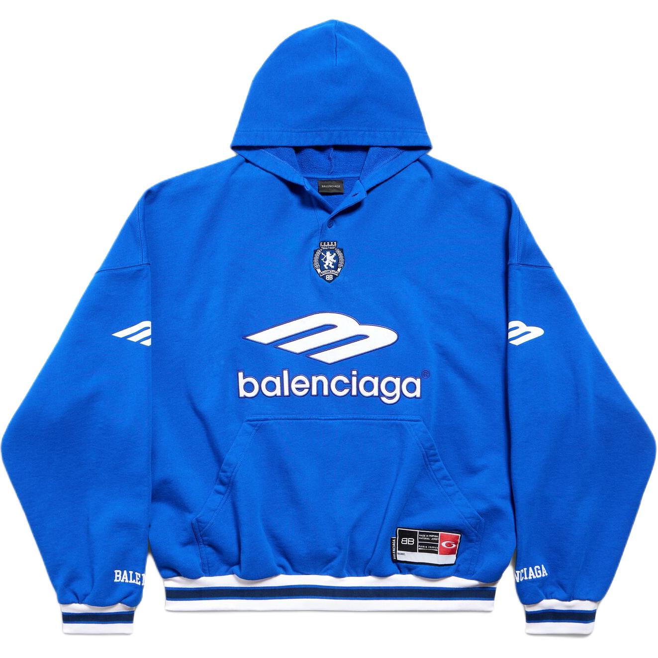 

Свитшот свободного кроя мужской Balenciaga, синий