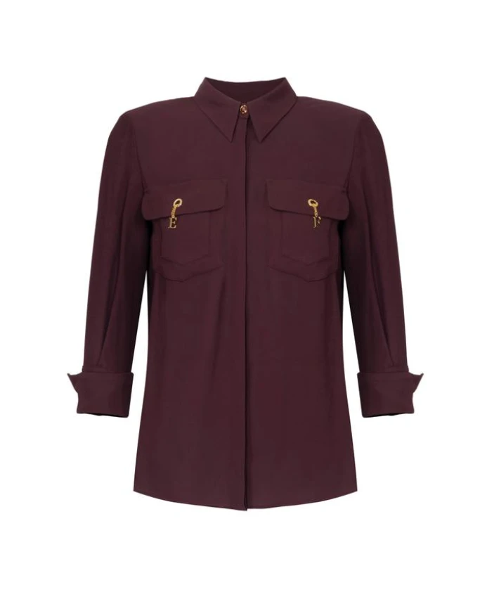 

Блузка из вискозно-жоржетовой ткани. Elisabetta Franchi, красный