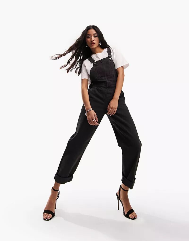 

Черные джинсовые комбинезоны ASOS Original