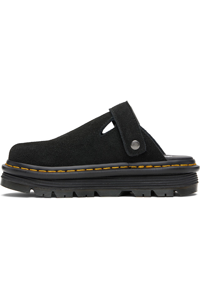 Zebzag замшевые повседневные мюли на платформе с ремешком Dr. Martens, черный — фото 3