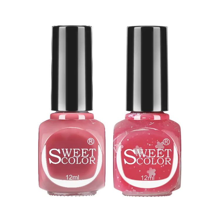 SweetColor Набор для ногтей на водной основе без запаха, быстросохнущий, SHY002+SH672 Half a tea jelly — фото 4