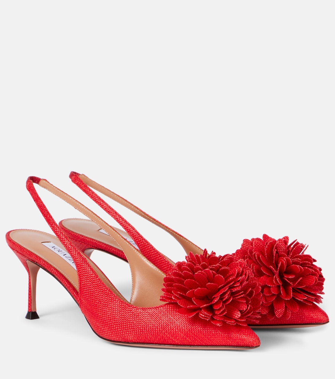 Туфли-лодочки Couturier 65 с открытой пяткой Aquazzura, Lipstick