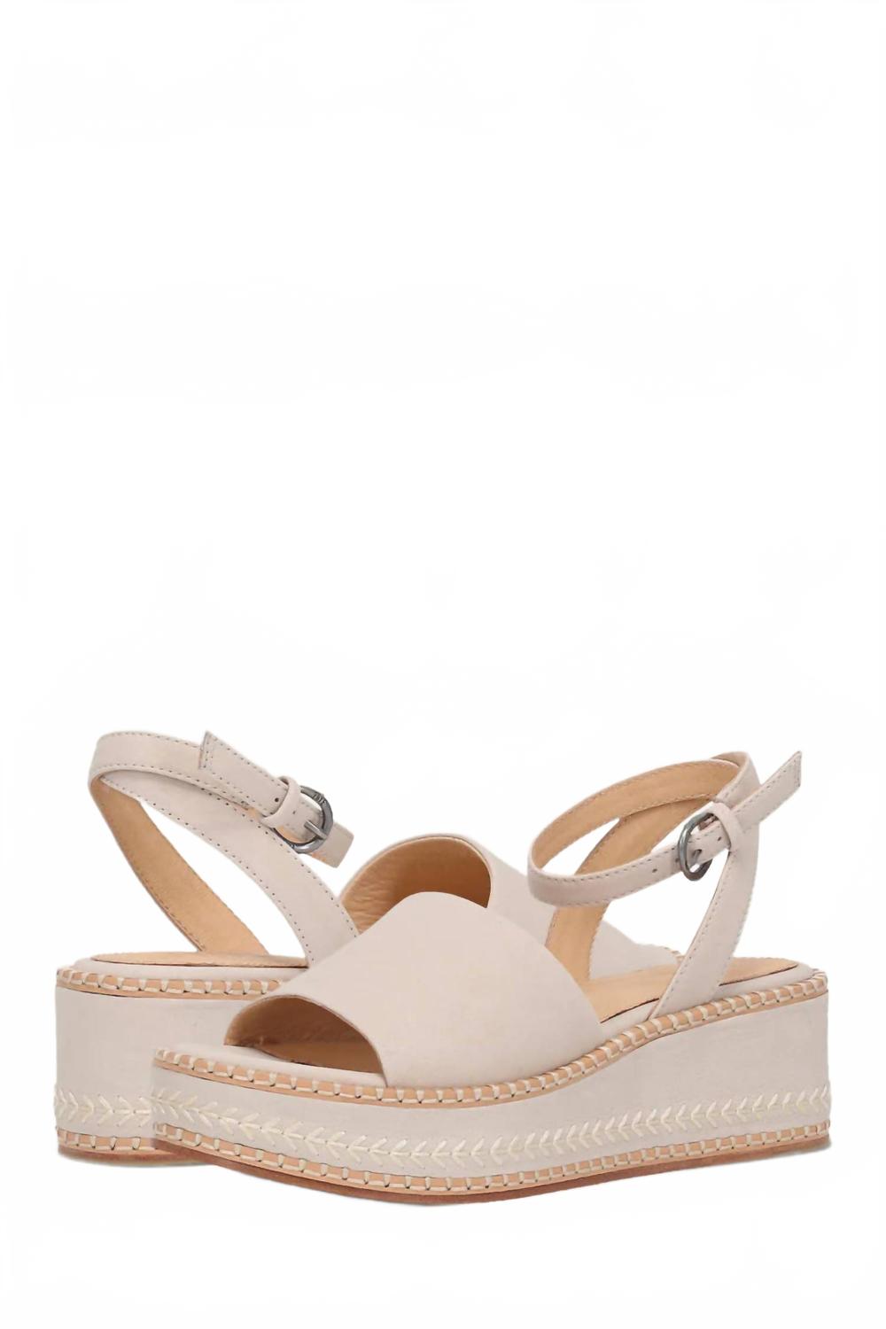 Women’S Joy Ankle Strap Platform Sandal In Ivory Frye
