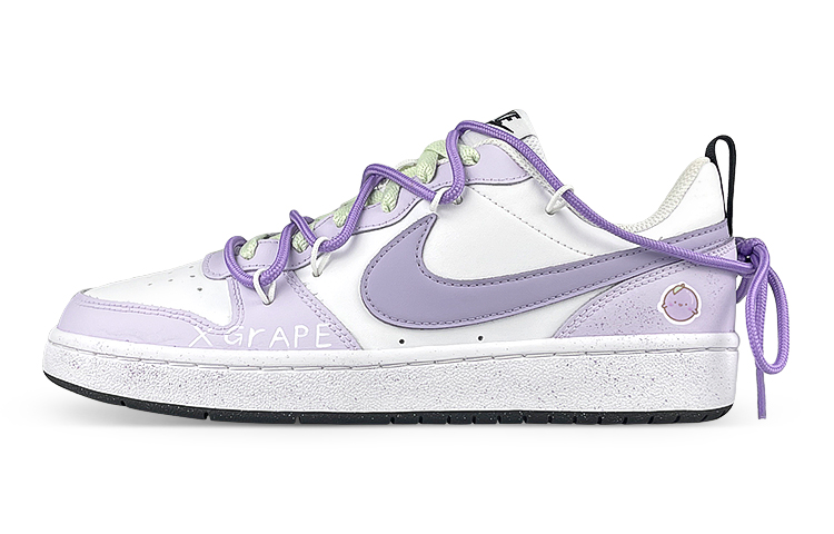 

Кроссовки Nike Court Borough Series Skateboard Shoes Women's Low-Top White Purple