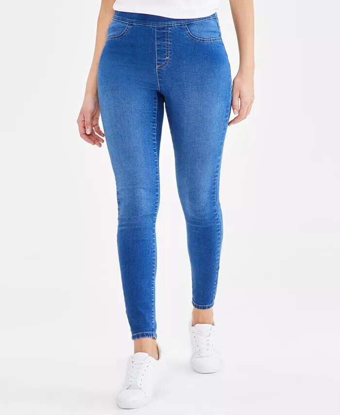 

Джеггинсы Petite Mid Rise Push On Style & Co, синий