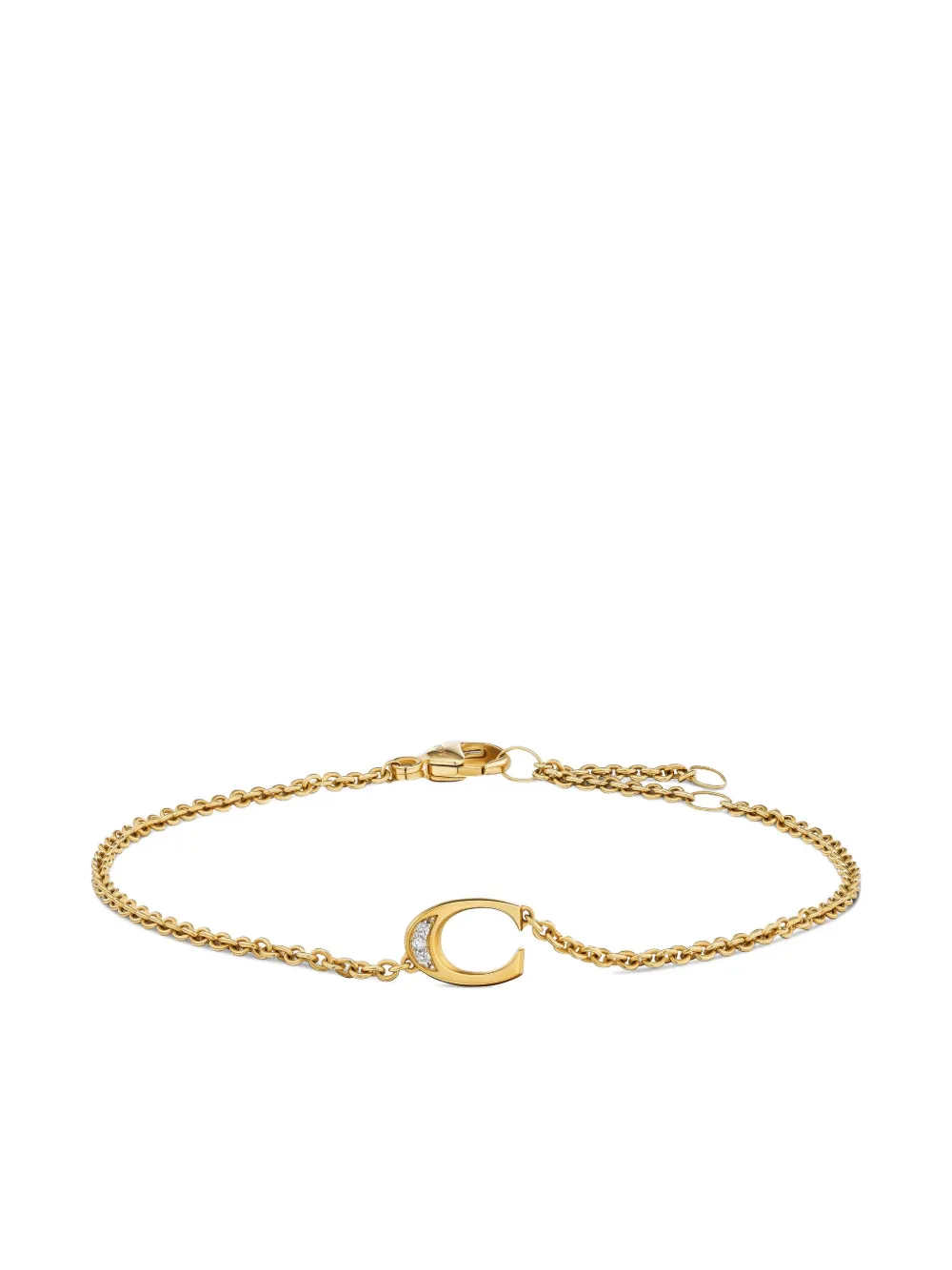 

Браслет Petite Pavé Initial из желтого золота с бриллиантами David Yurman, золотой