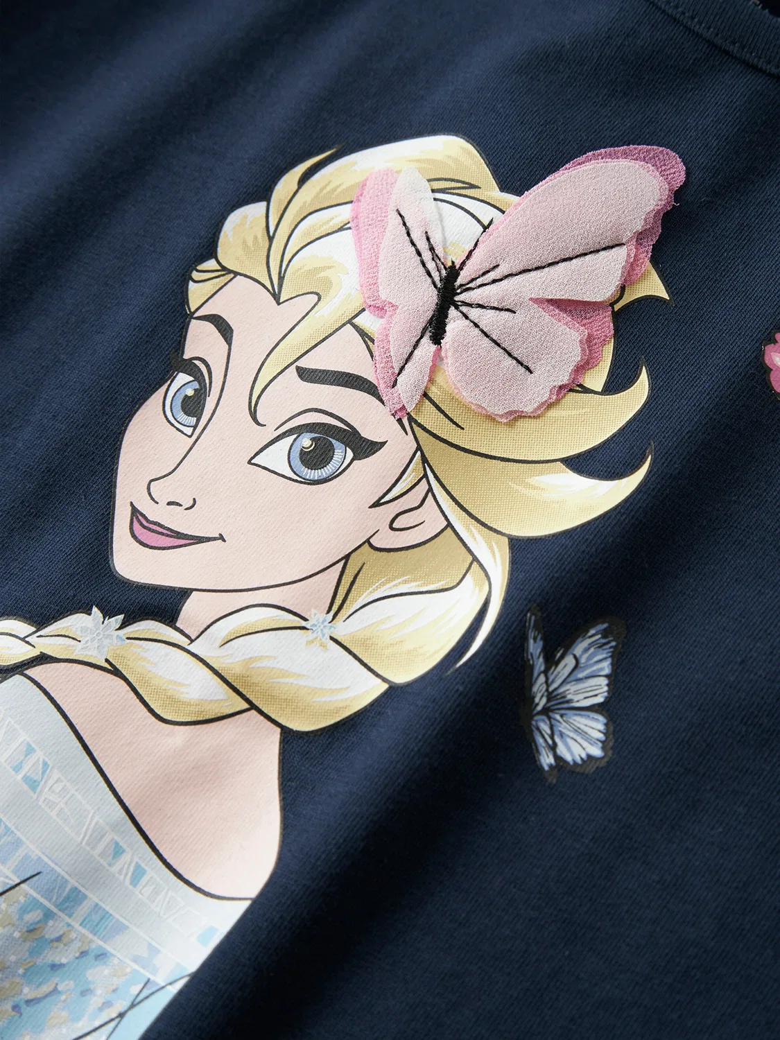 Футболка 'NMFMeri Frozen' Name It, Navy/Light Blue — фото 3