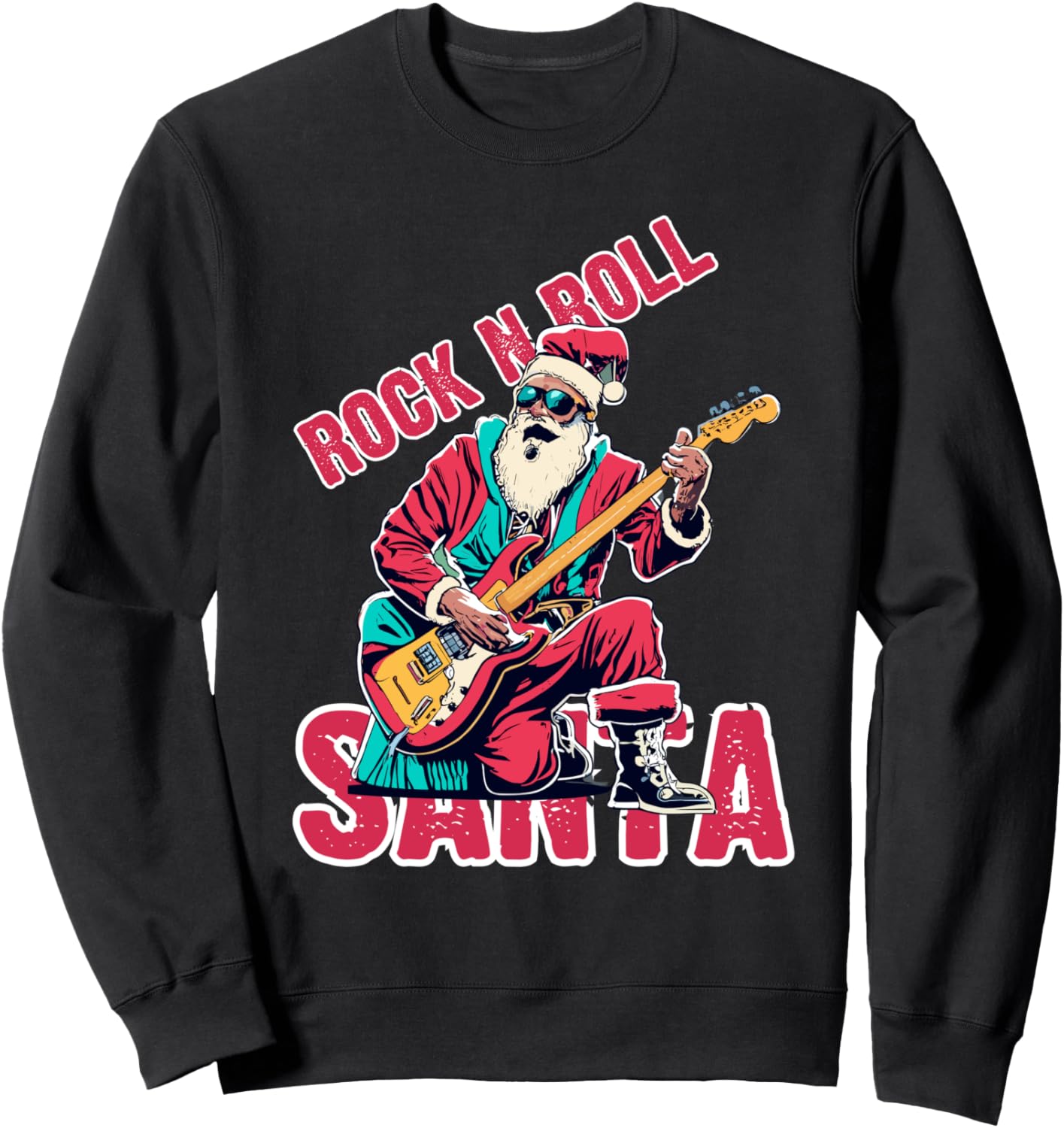 

Черная рождественская толстовка с изображением Санта-Клауса в стиле рок-н-ролла, играющего на гитаре Rock N Roll Christmas Gifts, Черный, Черная рождественская толстовка с изображением Санта-Клауса в стиле рок-н-ролла, играющего на гитаре Rock N Roll Chri