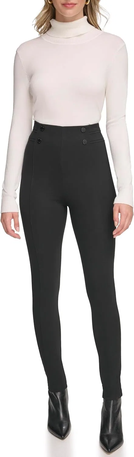 Блуза, пуловер, на пуговицах, Calvin Klein, черный