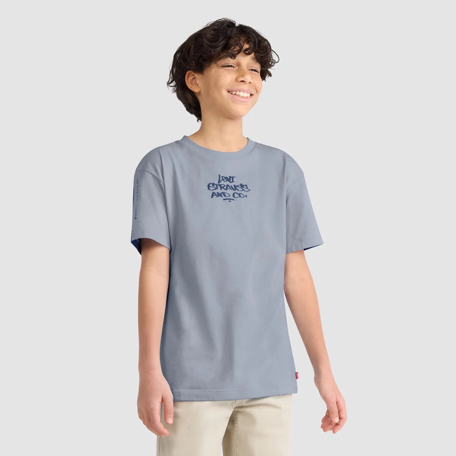 Футболка с коротким рукавом Opposites для мальчиков 8-20 лет Levi's, Blue