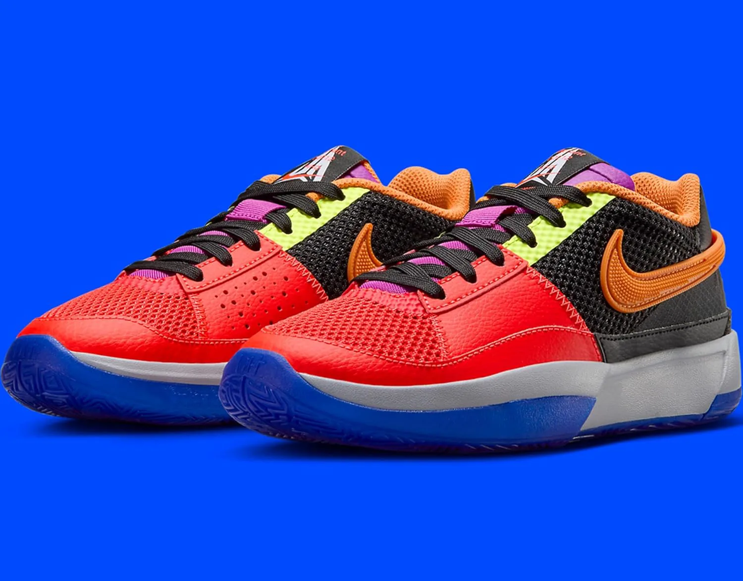 Баскетбольные кроссовки Nike Men's Ja 1, черный/синий/ярко-малиновый/мультиколор — фото 4