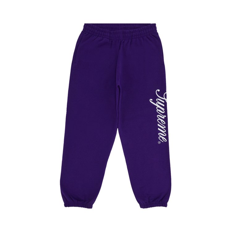 

Спортивные брюки Supreme Embroidered Script Sweatpant, фиолетовый