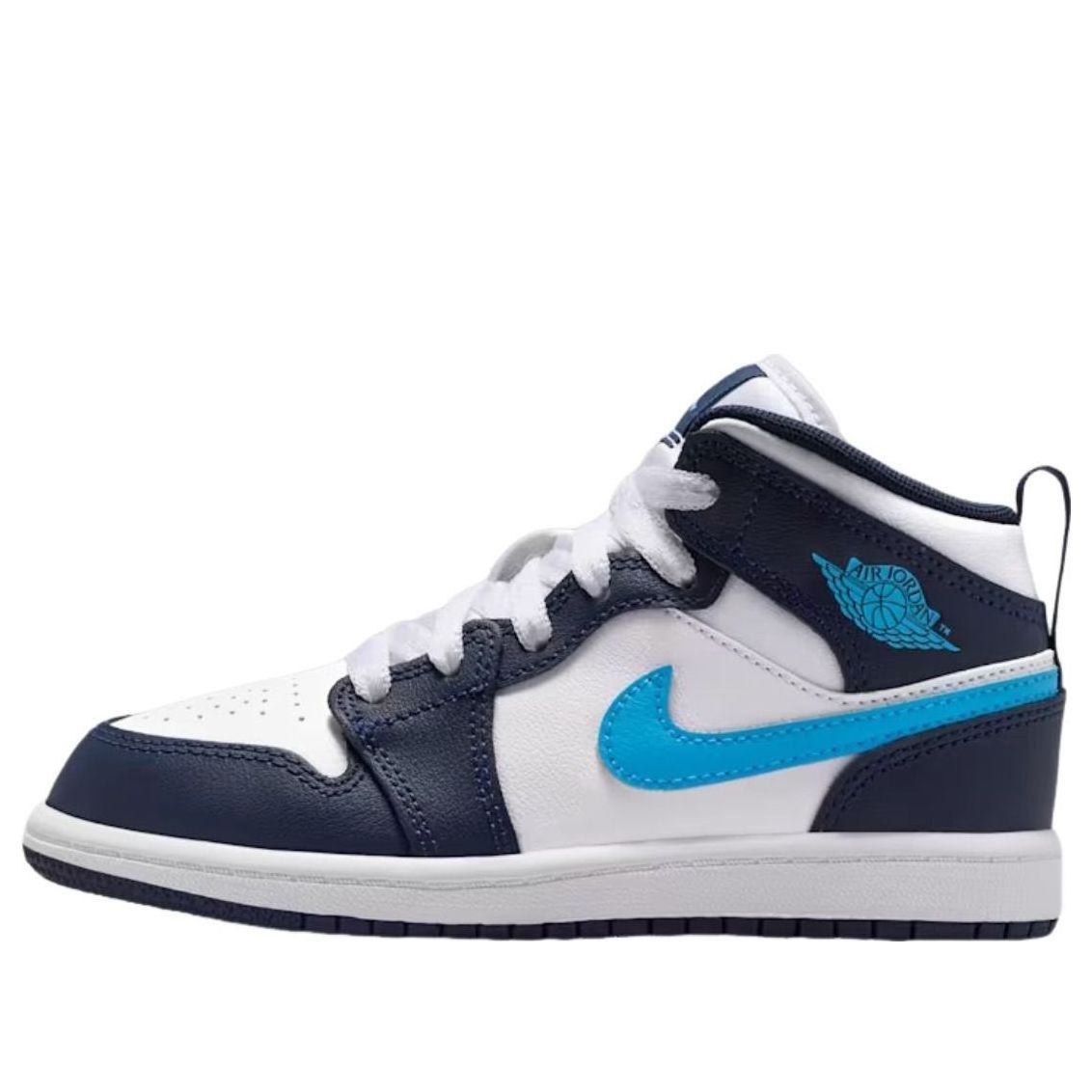(PS) Air Jordan 1 Mid 'Obsidian Dark Powder Blue'