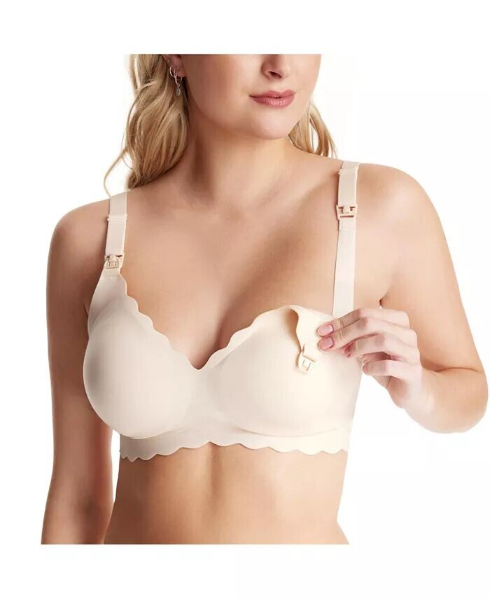 

Бюстгальтер для кормления Maternity Jelly Strip YN46 Momcozy, коричневый/бежевый