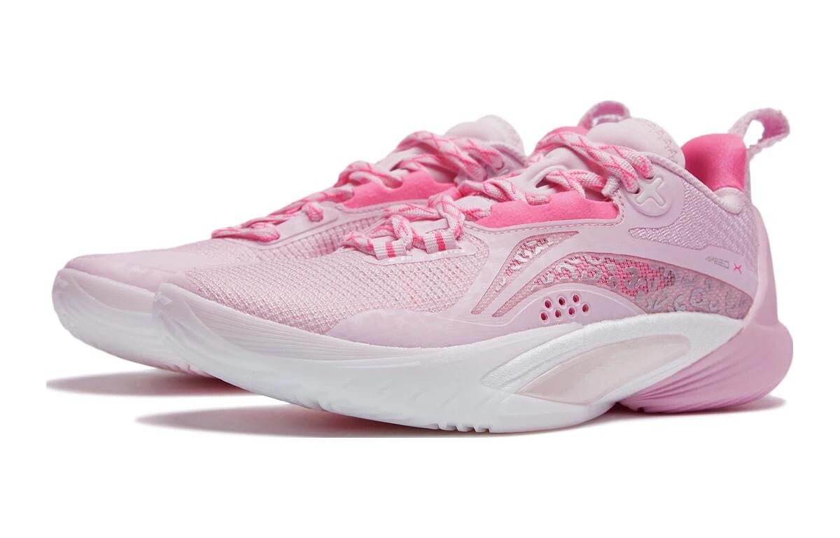 Детские баскетбольные кроссовки GS Low-top розовые Lining Young, розовый — фото 3