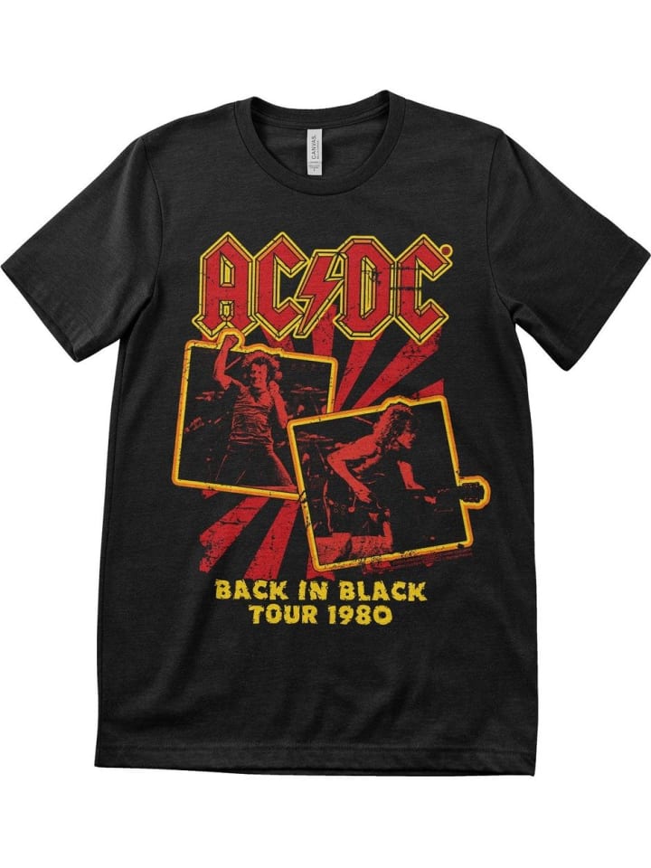 

Футболка Back In Black Tour 1980 T-Shirt AC/DC, черный