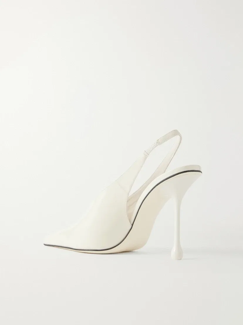 Туфли Isa 95 из лакированной кожи JIMMY CHOO, белый — фото 3