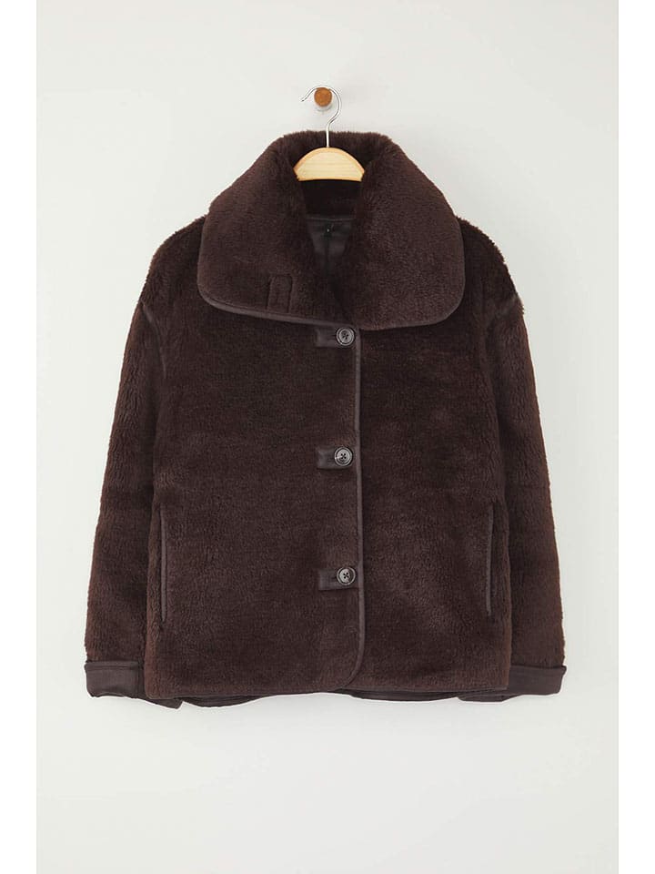 

Trendyol Пиджак "Тедди" темно-коричневого цвета