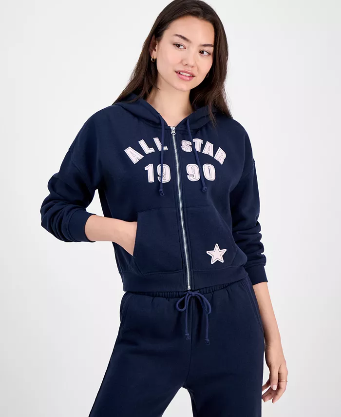 

Толстовка с капюшоном на молнии «Все звезды» юниоров 1990 года Planet Gold, синий