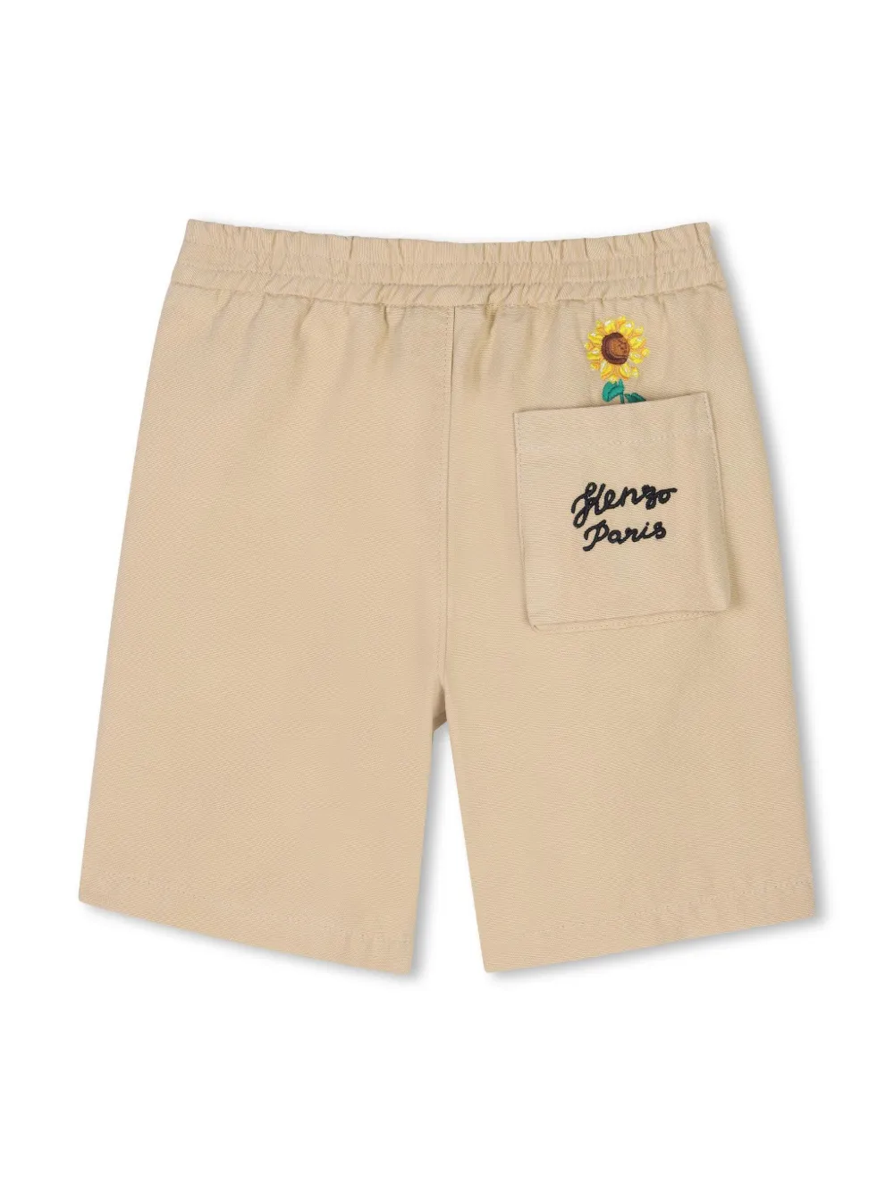 Шорты-бермуды с вышивкой Sunflower Kenzo Kids, нейтральный — фото 2