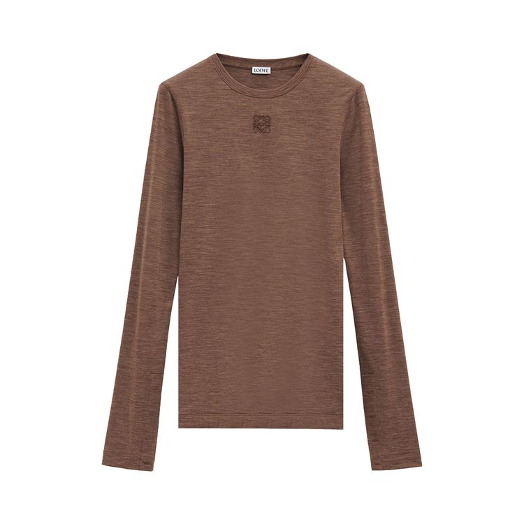 

Топ Loewe Long-Sleeve Top 'Chocolate Brown', коричневый