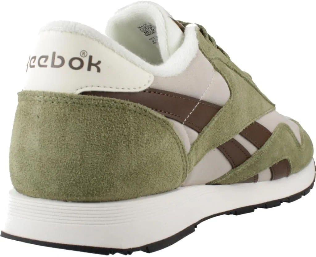 Кроссовки Reebok Unisex Classic Nylon, Grittygreen Simplebrown Mineral Grey — фото 3