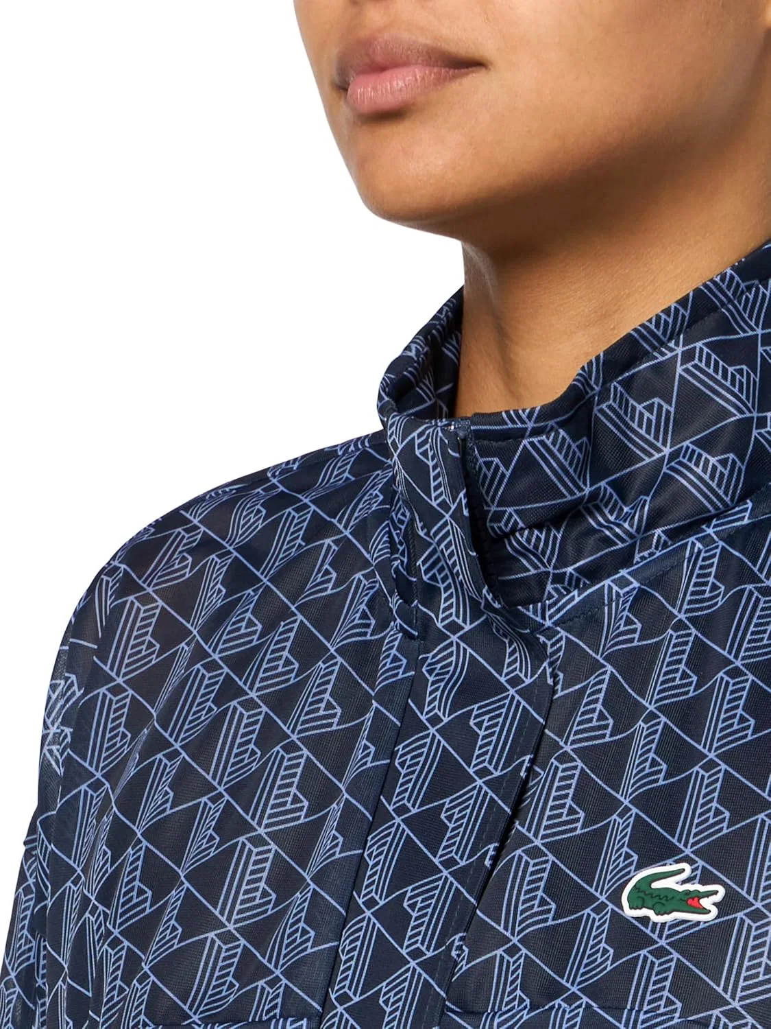 Куртка теннисная Lacoste SPORT, камуфляжный принт, сине-фиолетовая — фото 3