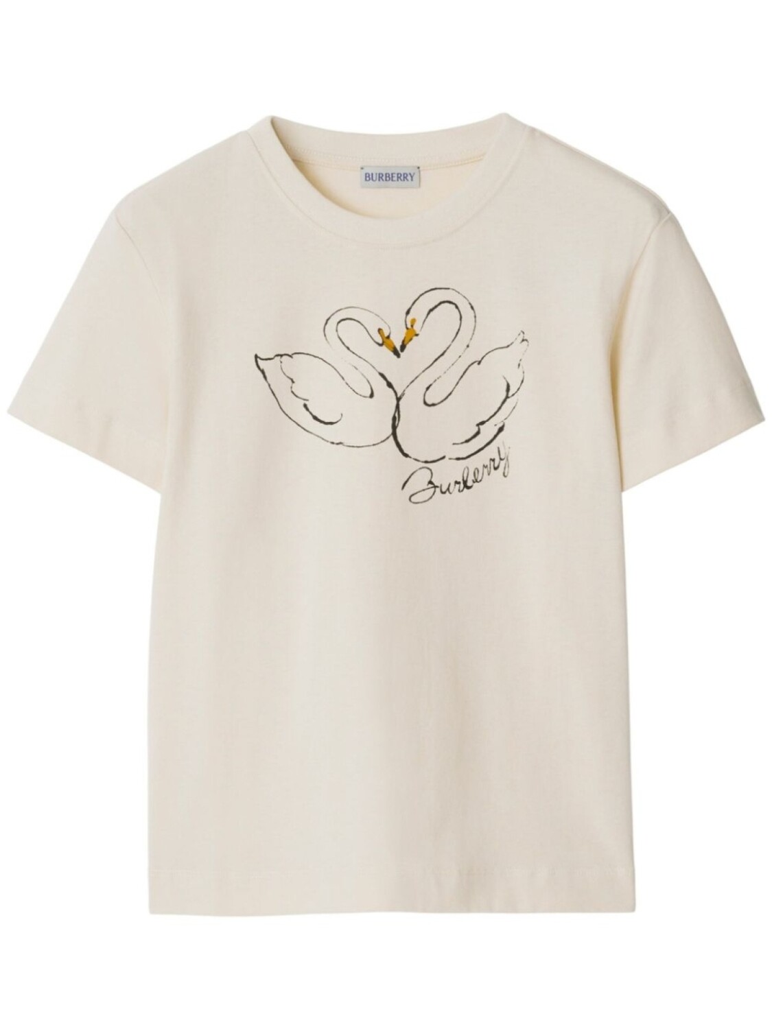 

Burberry футболка Boxy Swan, нейтральный цвет