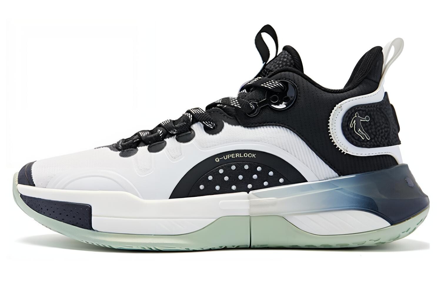 

Баскетбольные кроссовки Uh-huh Basketball Shoes Men Low-Top Black/White Qiaodan