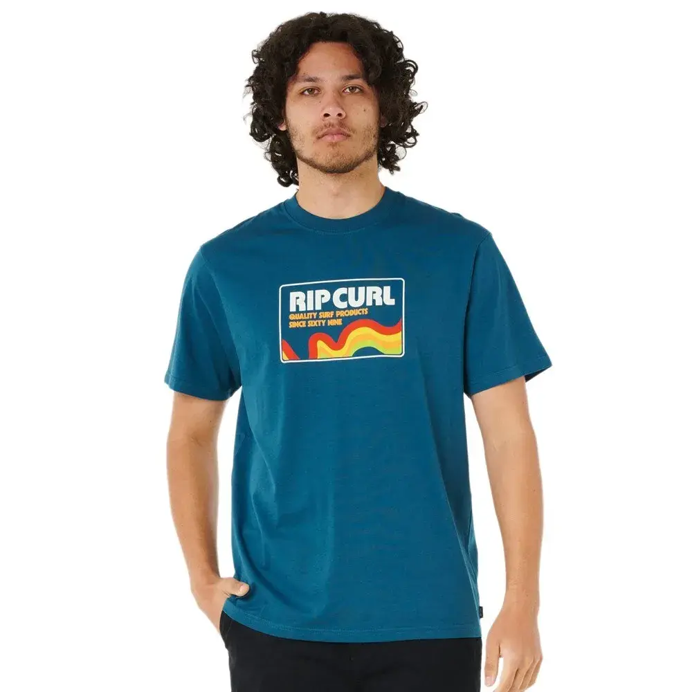 

Футболка с коротким рукавом Rip Curl Surf Revival Swirl, синий