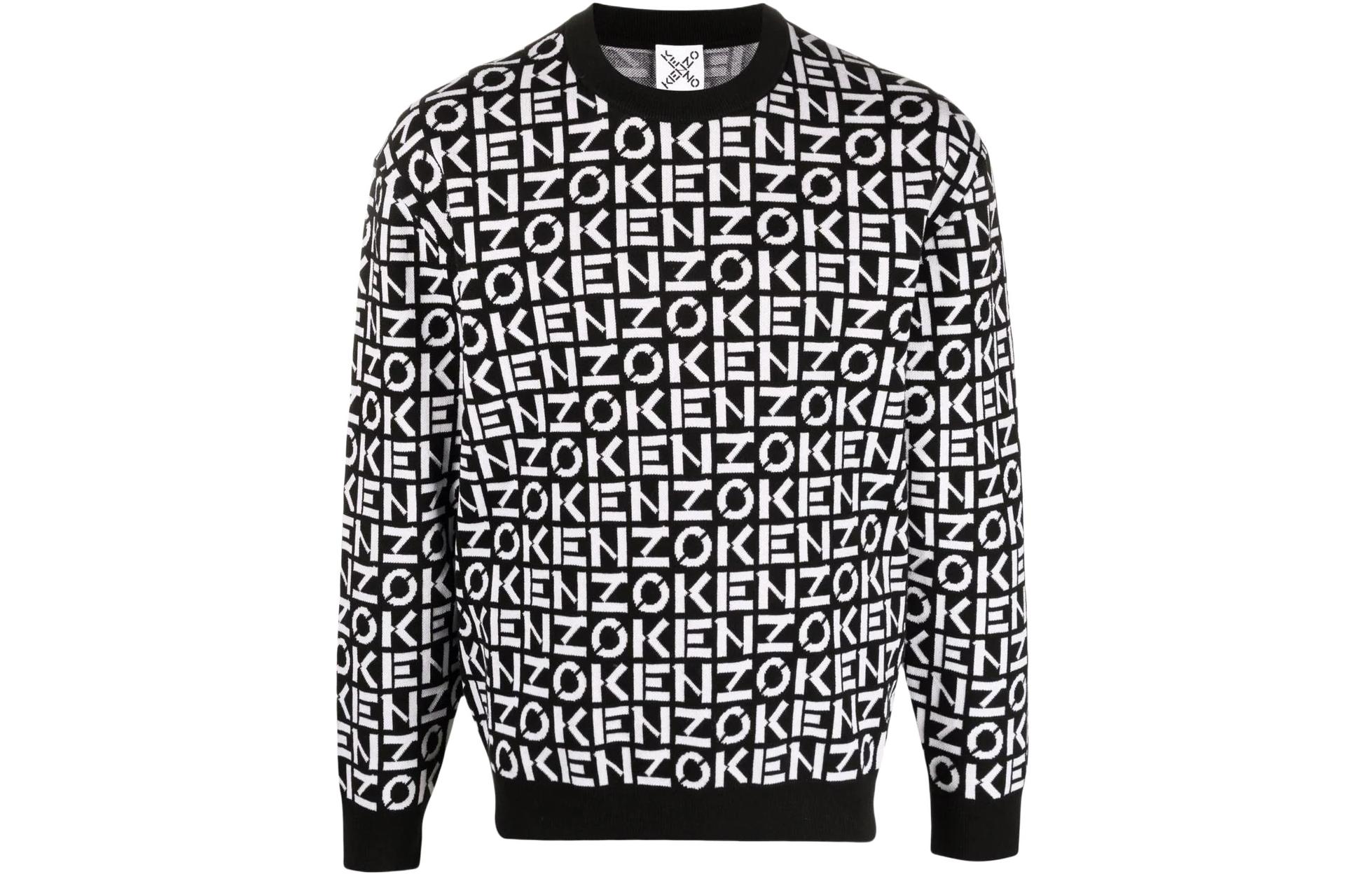 

Свитер мужской Kenzo SS22 Sport Monogram, черный / белый