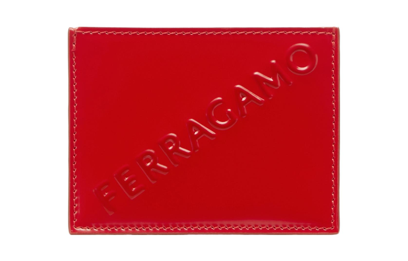 

Ferragamo Мужской кошелек-кардхолдер из коровьей кожи, красный