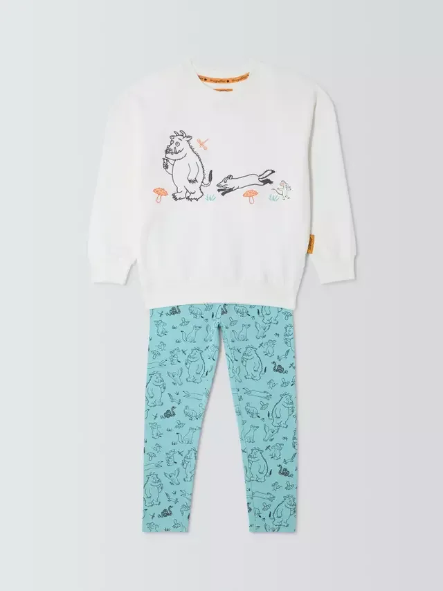 Детский комплект Груффало: футболка и леггинсы, бело-голубые Brand Threads — фото 3