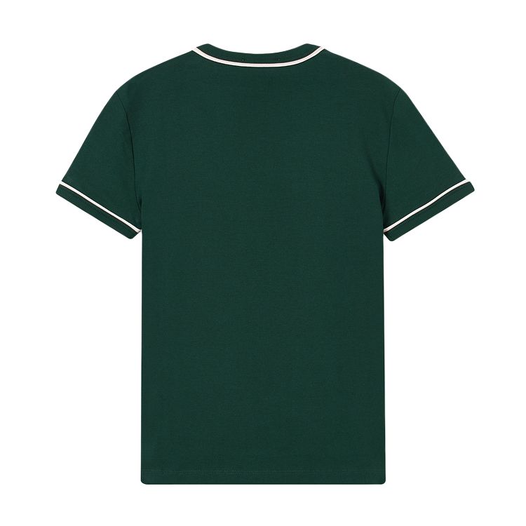 Футболка LACOSTE с контрастной отделкой, темно-зеленый — фото 2