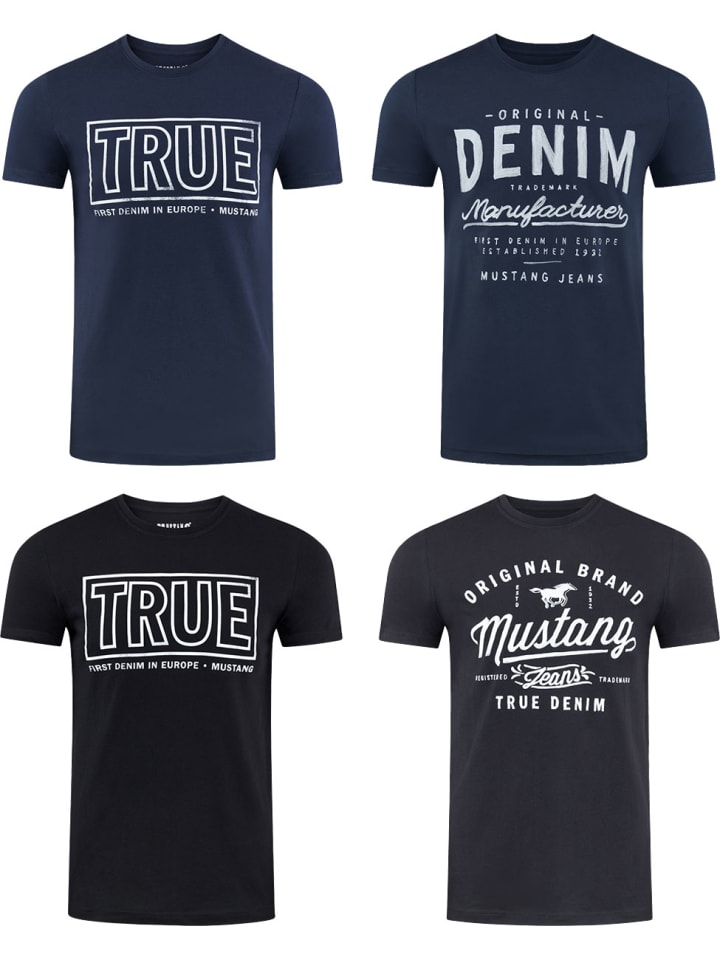 

Mustang Набор из 4 футболок с базовым принтом, разноцветные, Бежевый, Mustang Набор из 4 футболок с базовым принтом, разноцветные