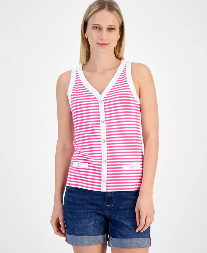 

Женский полосатый безрукавный кардиган Nautica Jeans, мультиколор