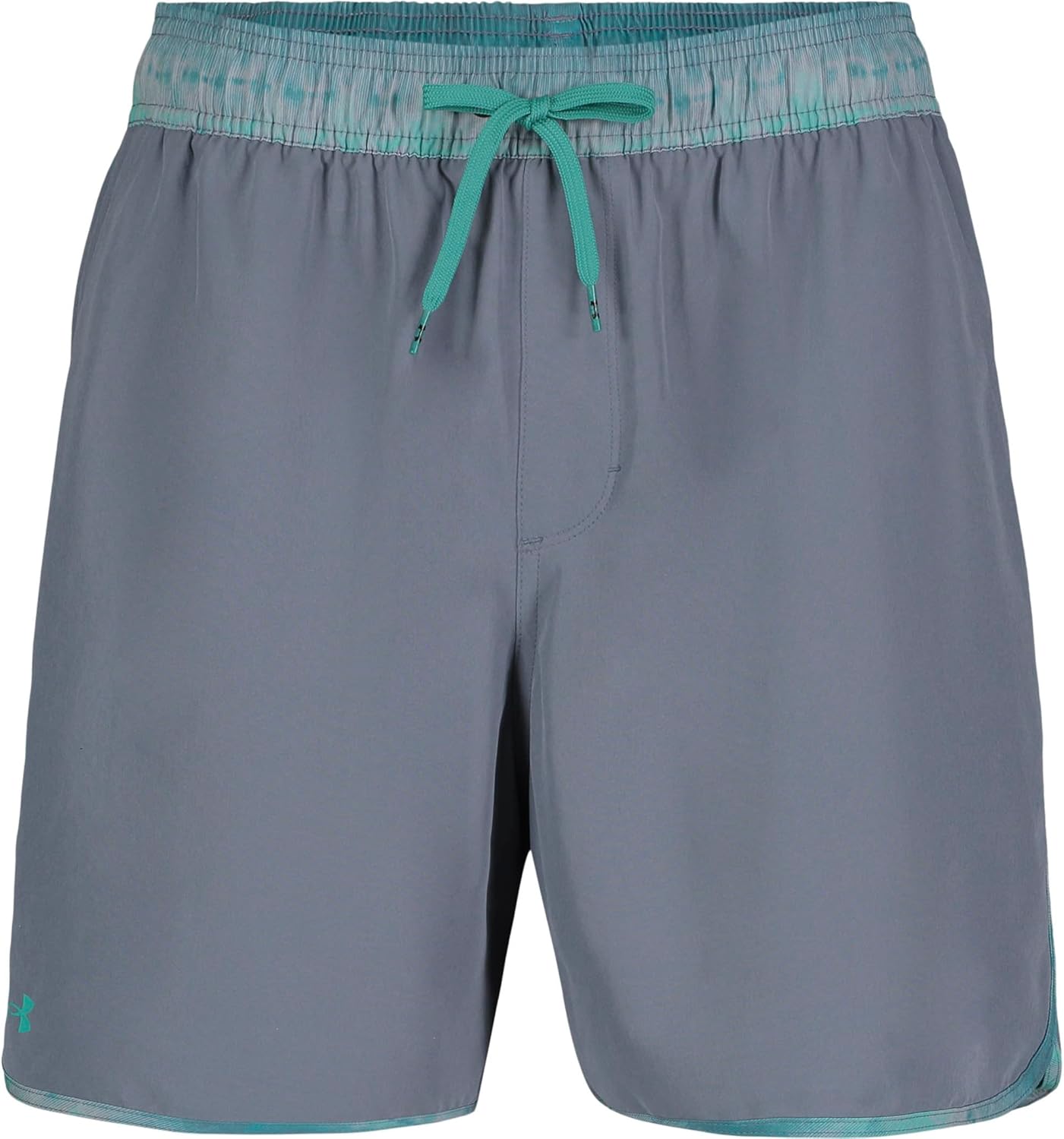 

Мужские компрессионные плавки-шорты Under Armour с подкладкой, затягивающимся шнурком и эластичным поясом, Gravel/Teal