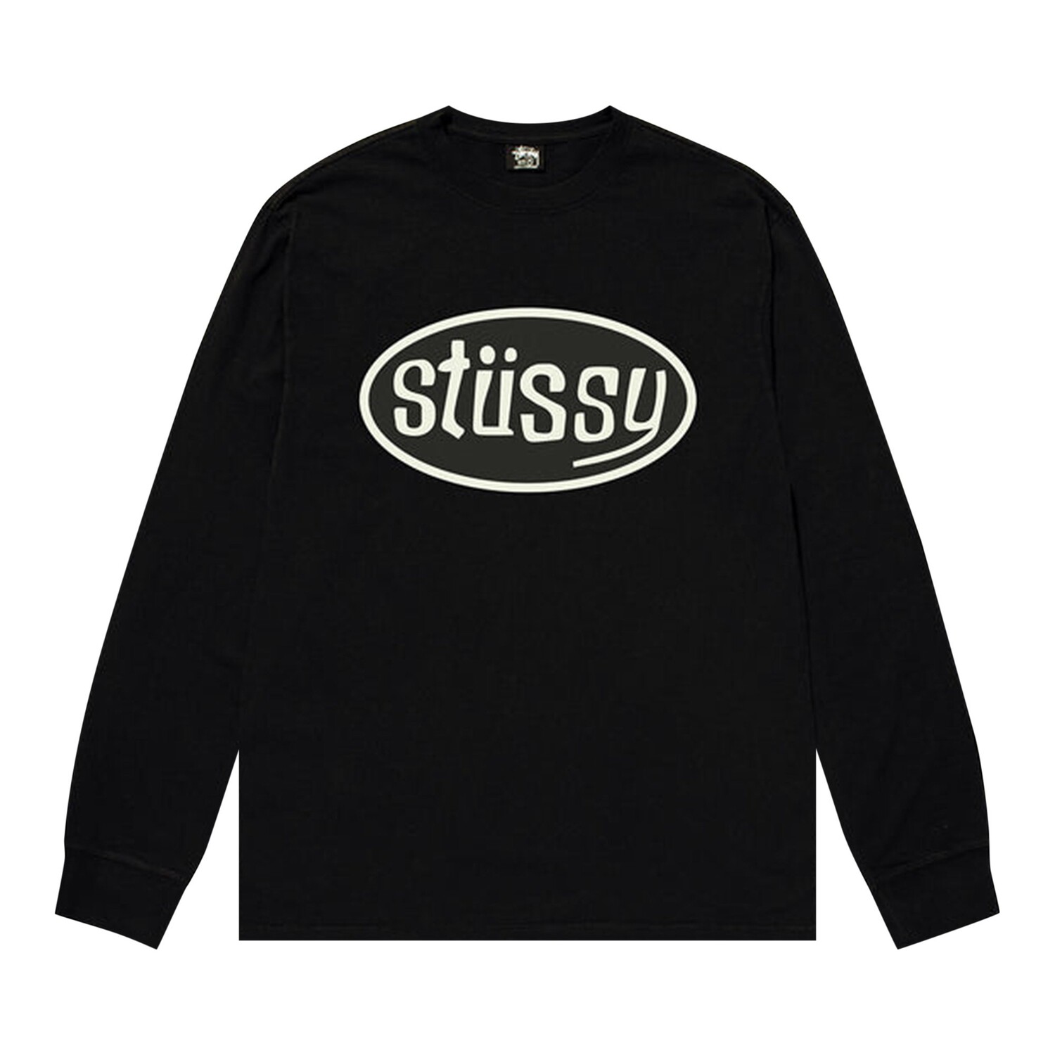 

Футболка с длинными рукавами Stussy Pitstop, черная, Черный, Футболка с длинными рукавами Stussy Pitstop, черная