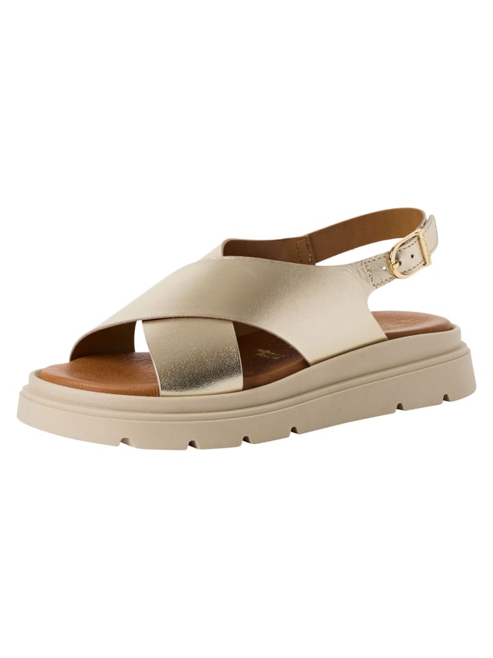 Сандалии на плоской подошве Tamaris, цвет light gold