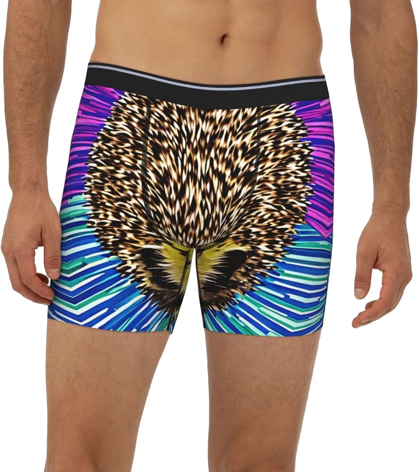 Боксеры с принтом Hedgehog, Black — фото 2