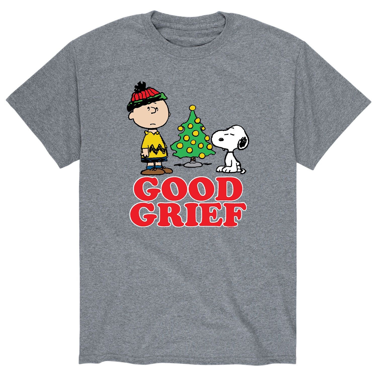 

Мужская футболка Peanuts Charlie Brown Holiday Good Grief Licensed Character