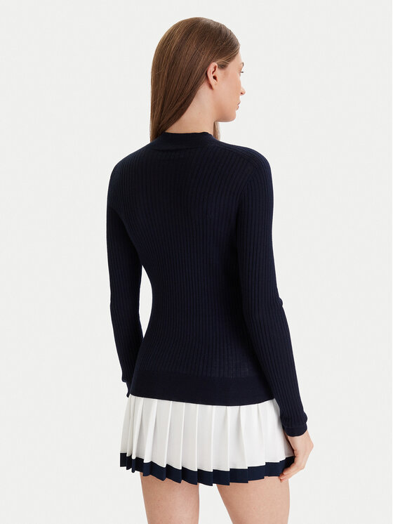 Свитер Lacoste AF4189 slim fit, полуводолазка, синий — фото 3