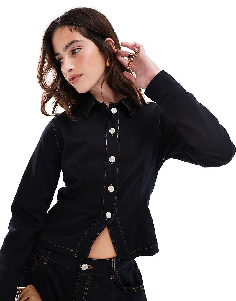 

ASOS DESIGN – черная джинсовая куртка узкого кроя