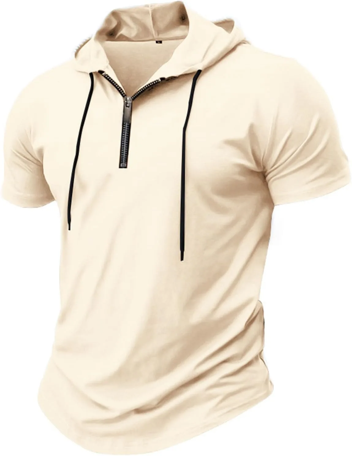 

Футболка-поло с капюшоном Quarter Zip для мужчин, Slim Fit, короткий рукав Mrmaere